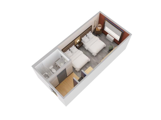 Holiday Inn Express & Suites S Lake Buena Vista | Kissimmee, FL, 34746 | 3D rendering double double