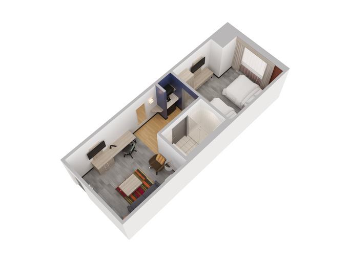 Holiday Inn Express & Suites S Lake Buena Vista | Kissimmee, FL, 34746 | 3D rendering family suite
